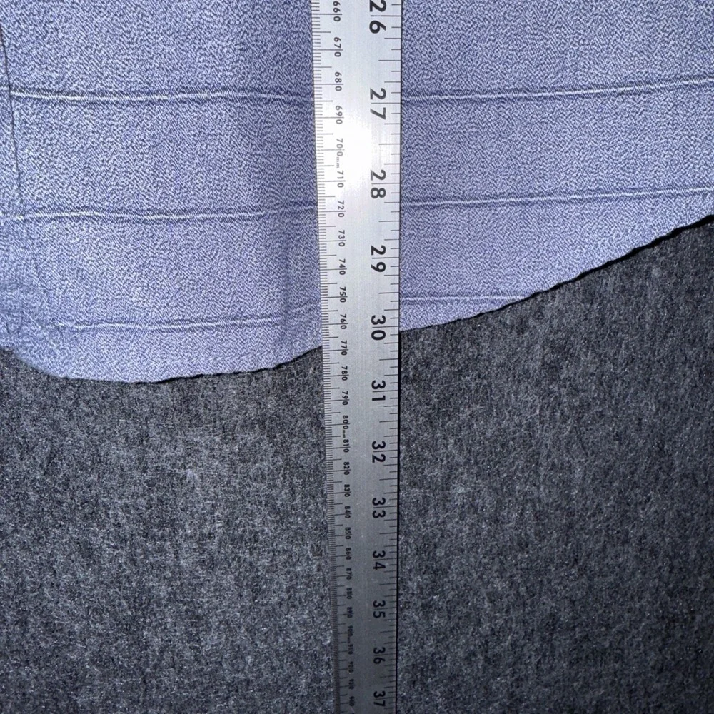 Life After‎ Denim Men's Button Down Cotton Short Sleeve Blue Striped Pocket 2XL